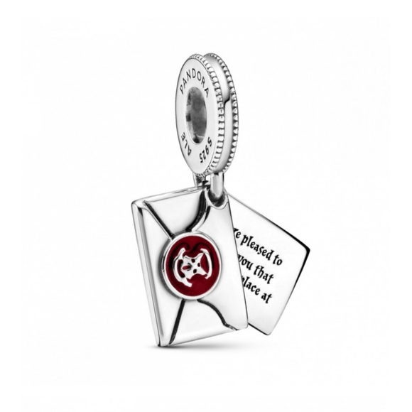 Pandora Sterling Silver 925 Hogwarts Letter Harry Potter Dangle Bracelet Charm - Picture 2 of 10